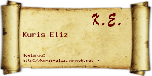 Kuris Eliz névjegykártya